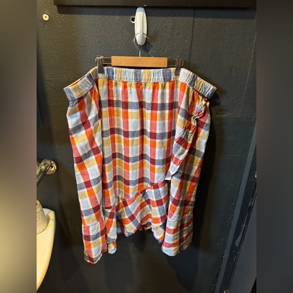 Lane Bryant Multicolor Plaid Asymmetrical Midi Skirt - Picture 1 of 5